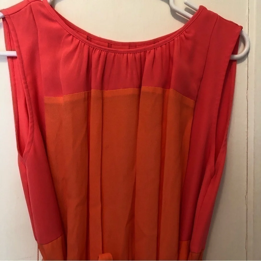 MADEWELL Bungalow Coral / Pink Viscose Crepe Dress Effortless Throw on Flowy - Picture 3 of 7